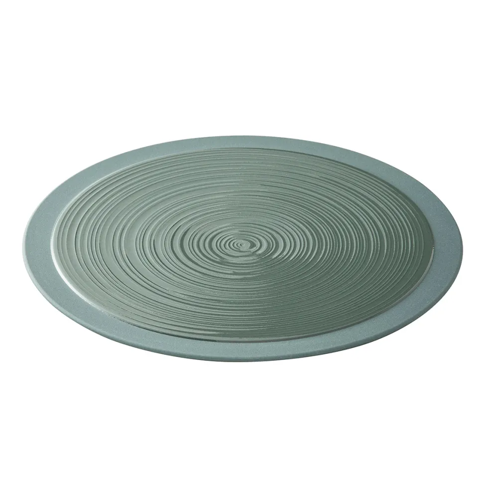 BAHIA ARGILE VERT Assiette de présentation 29 cm