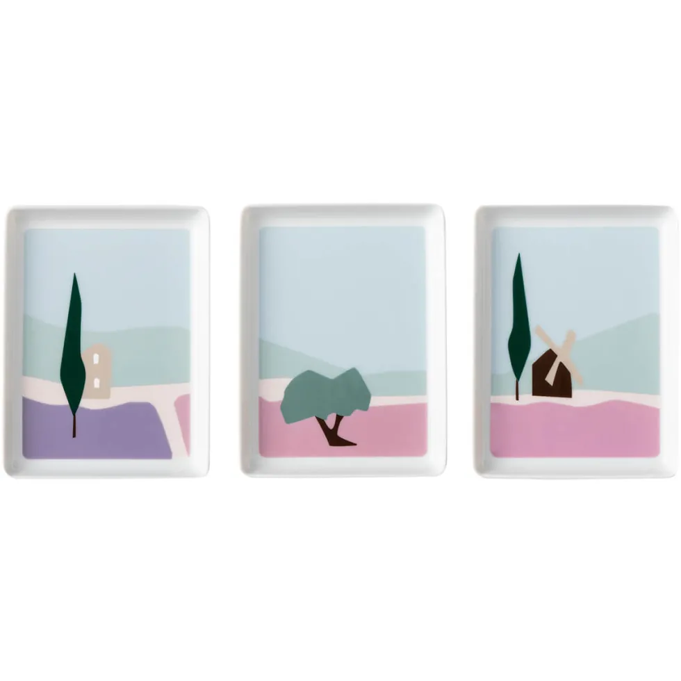 DESTINATION SUD Coffret 3 mini plats 16 x 12 cm