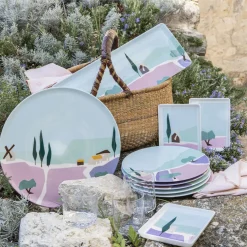 DESTINATION SUD Coffret 6 assiettes à dessert 23 cm