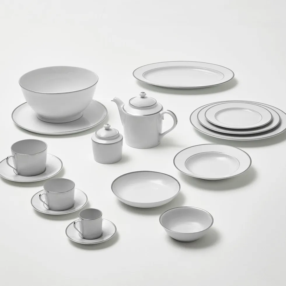 GALON PLATINE Assiette creuse 19 cm