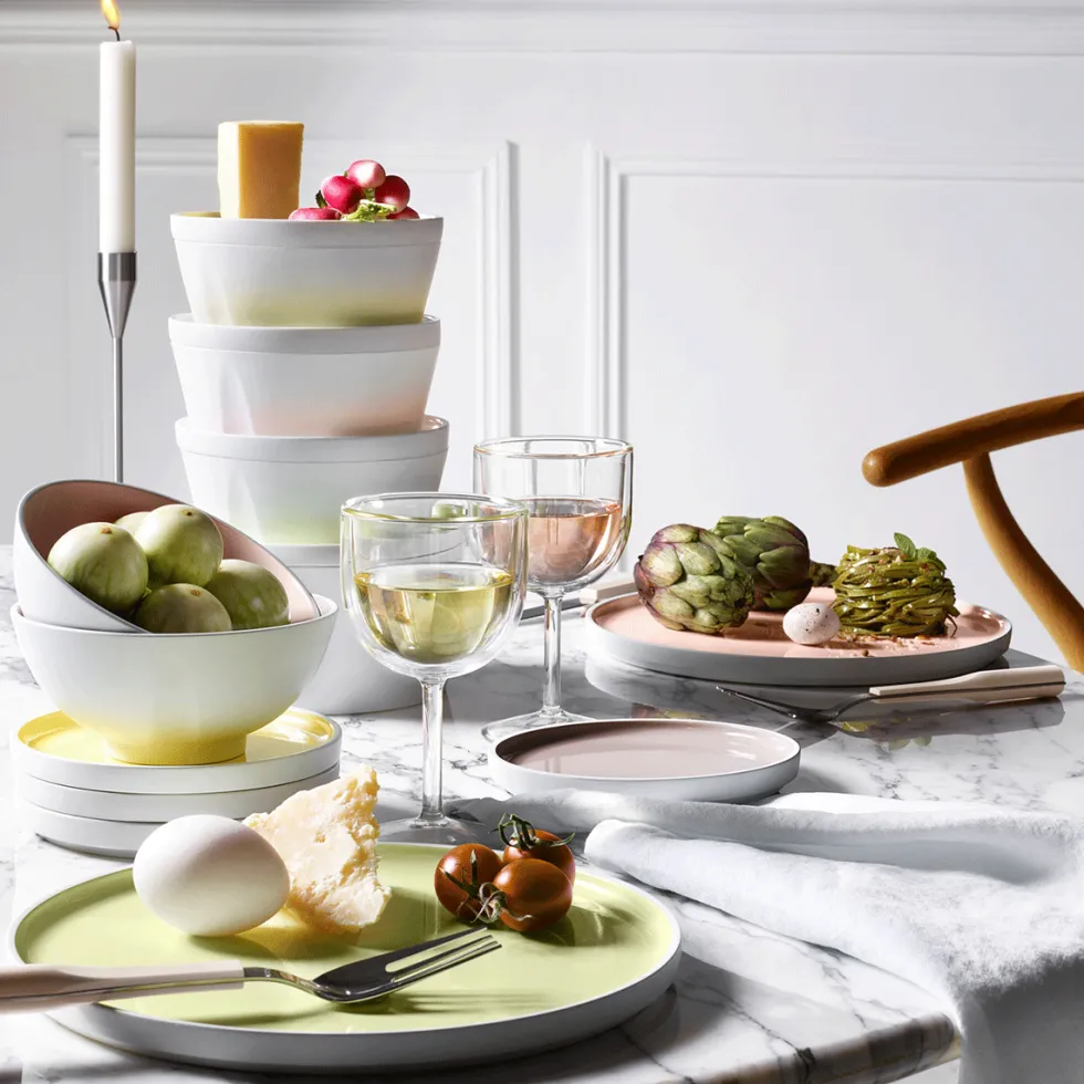 LA VAISSELLE DE L'ECONOME BLANCHE Coffret 4 assiettes 24 cm
