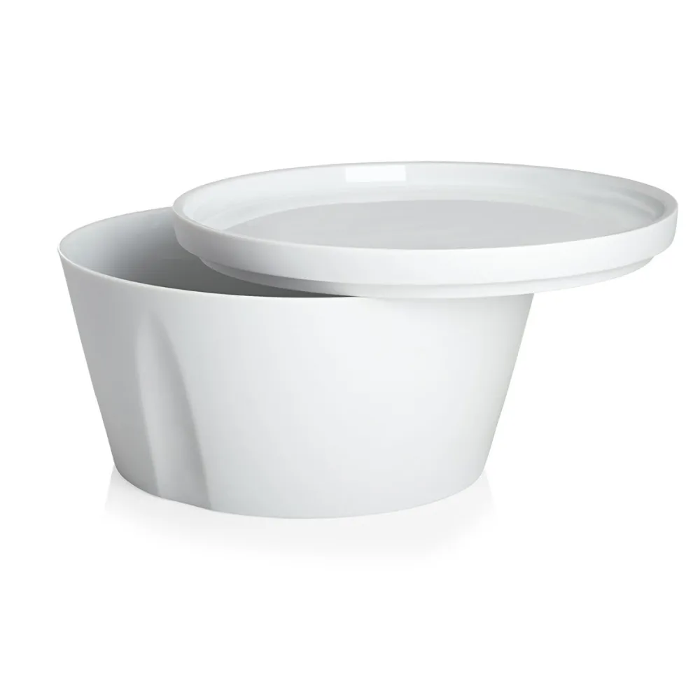 LA VAISSELLE DE L'ECONOME BLANCHE Coffret bol droit et assiette 18 cm
