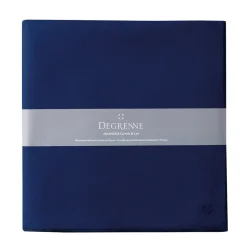 NUANCES COTON & LIN BLEU ROY Nappe carrée 180 x 180 cm