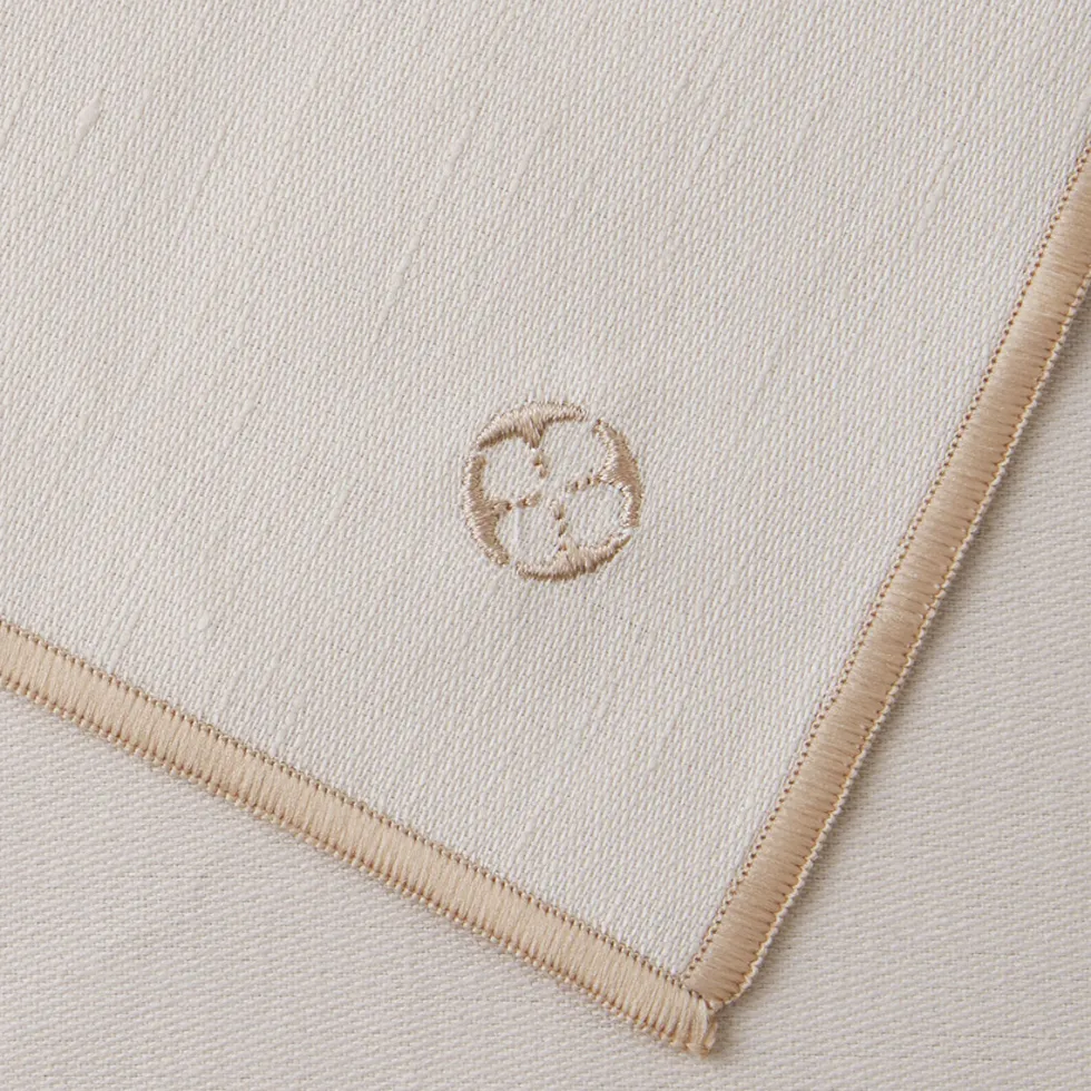 NUANCES COTON & LIN NUDE Lot de 4 serviettes 50 x 40 cm