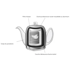 SALAM CLASSIQUE Théière 4 tasses cloche mat